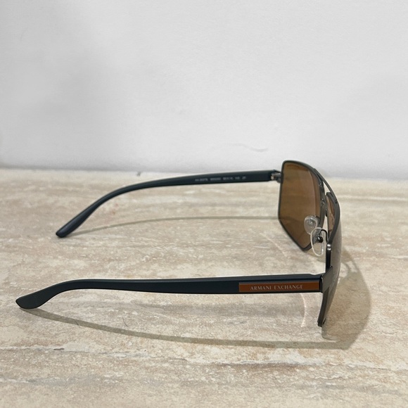 Armani Exchange Sunglasses Matte Gunmetal Polarized Brown - Picture 5 of 6